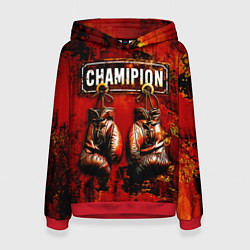 Толстовка-худи женская Champion boxing, цвет: 3D-красный