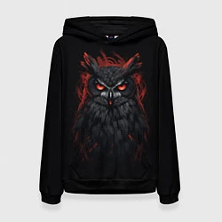 Толстовка-худи женская Evil owl, цвет: 3D-черный