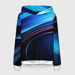 Женская толстовка Синяя и черная абстракция геометрическая