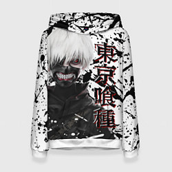 Толстовка-худи женская Kaneki Ken - Токийский Гуль, цвет: 3D-белый