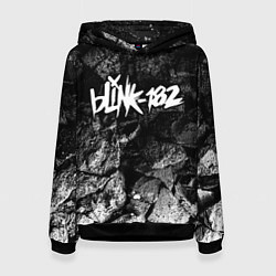 Толстовка-худи женская Blink 182 black graphite, цвет: 3D-черный