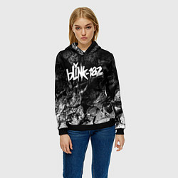 Толстовка-худи женская Blink 182 black graphite, цвет: 3D-черный — фото 2