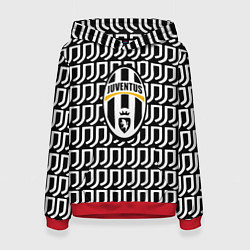 Толстовка-худи женская Juventus pattern fc, цвет: 3D-красный