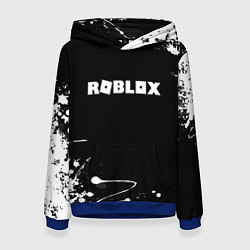 Толстовка-худи женская Roblox текстура краски белые, цвет: 3D-синий