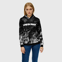 Толстовка-худи женская Linkin Park black graphite, цвет: 3D-черный — фото 2