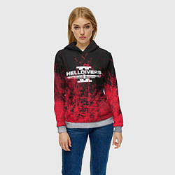 Толстовка-худи женская Helldivers 2: Red Blood, цвет: 3D-меланж — фото 2