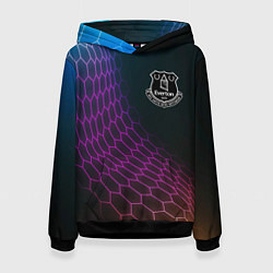 Толстовка-худи женская Everton футбольная сетка, цвет: 3D-черный