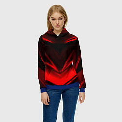 Толстовка-худи женская Geometry stripes line, цвет: 3D-синий — фото 2