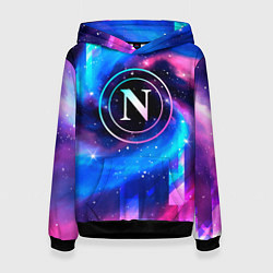 Толстовка-худи женская Napoli неоновый космос, цвет: 3D-черный