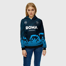 Толстовка-худи женская Roma legendary форма фанатов, цвет: 3D-черный — фото 2