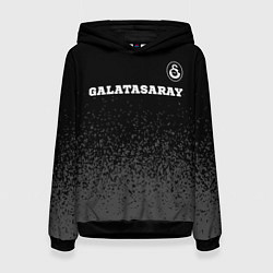 Толстовка-худи женская Galatasaray sport на темном фоне посередине, цвет: 3D-черный