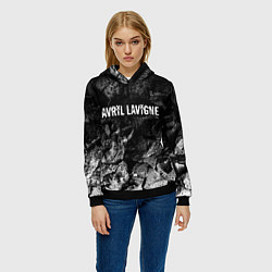 Толстовка-худи женская Avril Lavigne black graphite, цвет: 3D-черный — фото 2