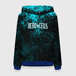Толстовка-худи женская Dead Cells брызги красок, цвет: 3D-синий