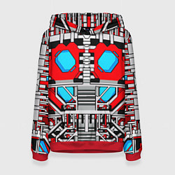 Толстовка-худи женская Броня оптимуса прайма трансформеры, цвет: 3D-красный