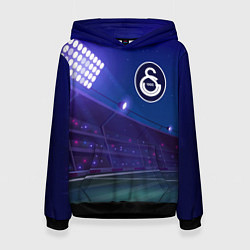Толстовка-худи женская Galatasaray ночное поле, цвет: 3D-черный