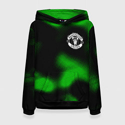 Толстовка-худи женская Manchester United sport halftone, цвет: 3D-черный