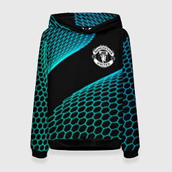 Толстовка-худи женская Manchester United football net, цвет: 3D-черный