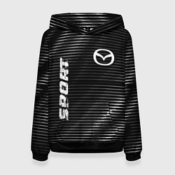 Толстовка-худи женская Mazda sport metal, цвет: 3D-черный