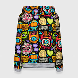 Женская толстовка Feel good every day motivation monsters pattern