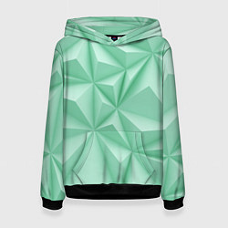 Толстовка-худи женская Объемные пирамидки, цвет: 3D-черный