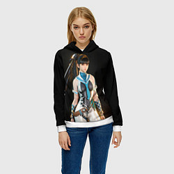 Толстовка-худи женская Красотка Ева stellar blade, цвет: 3D-белый — фото 2