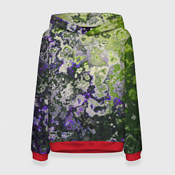 Толстовка-худи женская Абстрактный эффект ржавчины, цвет: 3D-красный