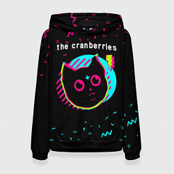 Толстовка-худи женская The Cranberries - rock star cat, цвет: 3D-черный