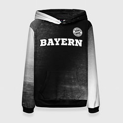 Толстовка-худи женская Bayern sport на темном фоне посередине, цвет: 3D-черный