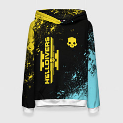 Толстовка-худи женская Helldivers 2: Skull Logo, цвет: 3D-белый