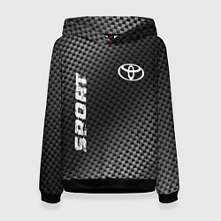 Толстовка-худи женская Toyota sport carbon, цвет: 3D-черный