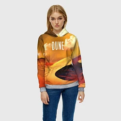 Толстовка-худи женская Dune - sands, цвет: 3D-меланж — фото 2