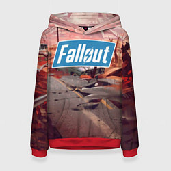 Толстовка-худи женская Fallout 2024, цвет: 3D-красный