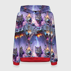 Женская толстовка Волки и молнии