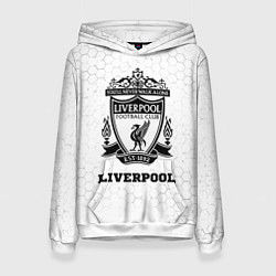 Толстовка-худи женская Liverpool sport на светлом фоне, цвет: 3D-белый