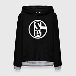 Толстовка-худи женская Schalke 04 fc, цвет: 3D-меланж