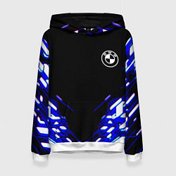 Толстовка-худи женская BMW sport неоновый спорт, цвет: 3D-белый