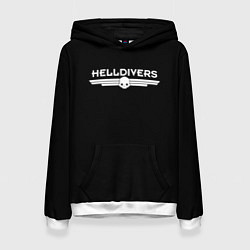 Толстовка-худи женская Helldivers Logo, цвет: 3D-белый