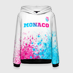 Женская толстовка Monaco neon gradient style посередине