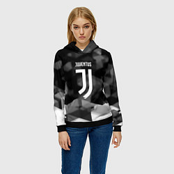 Толстовка-худи женская Juventus geometry fc, цвет: 3D-черный — фото 2