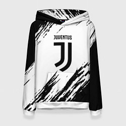 Толстовка-худи женская Juventus краски, цвет: 3D-белый