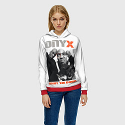 Толстовка-худи женская Onyx - shut em down white, цвет: 3D-красный — фото 2