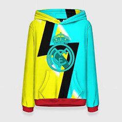 Толстовка-худи женская Real madrid fc geometry, цвет: 3D-красный