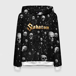 Толстовка-худи женская Sabaton - rock, цвет: 3D-белый