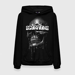 Толстовка-худи женская Scorpions rock, цвет: 3D-черный