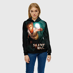 Толстовка-худи женская Silent Hill - Heather Mason, цвет: 3D-черный — фото 2