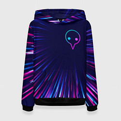 Толстовка-худи женская Evangelion neon blast lines, цвет: 3D-черный