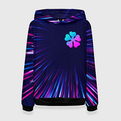 Толстовка-худи женская Black Clover neon blast lines, цвет: 3D-черный