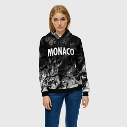 Толстовка-худи женская Monaco black graphite, цвет: 3D-черный — фото 2