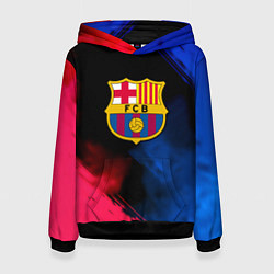 Толстовка-худи женская Barcelona fc club gradient smoke, цвет: 3D-черный