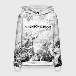 Толстовка-худи женская Brighton white graphite, цвет: 3D-белый